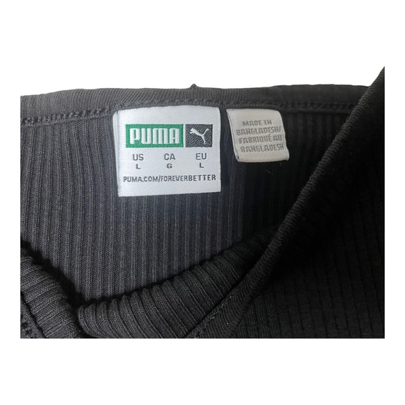 Puma black ribbed crop top size L - Picture 4 of 4